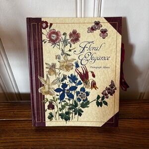 Floral Elegance Photograph Album Hardback Vintage Flowers Waverly